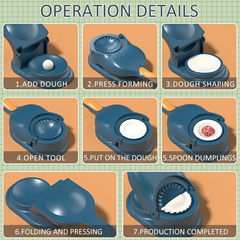 2-in-1 Dumpling & Samosa Maker – Dough Cutter & Mold Press for Perfect Dumplings
