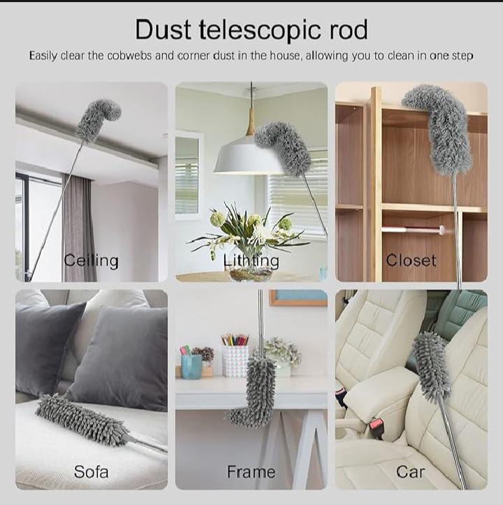 Microfiber Duster with Extension Pole – Ceiling Fan & High Ceiling Cleaner