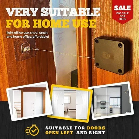 Automatic Door Closer – Punch-Free Stainless Steel Self-Closing Door Closer for All Doors