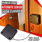 Automatic Door Closer – Punch-Free Stainless Steel Self-Closing Door Closer for All Doors