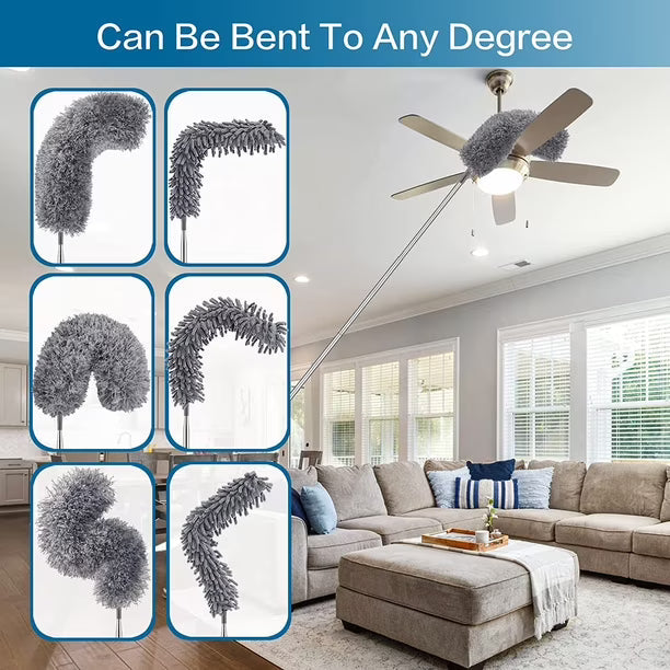 Microfiber Duster with Extension Pole – Ceiling Fan & High Ceiling Cleaner