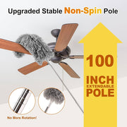 Microfiber Duster with Extension Pole – Ceiling Fan & High Ceiling Cleaner