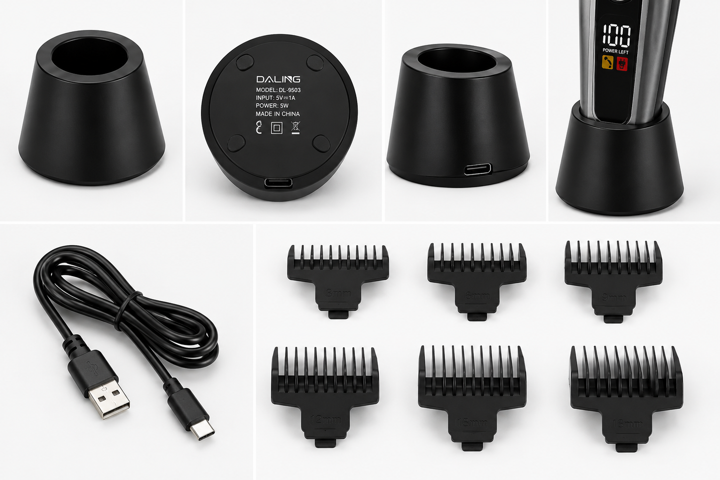 DALING DL-9503 3-in-1 Professional Grooming Kit – Shaver, Clipper & Trimmer