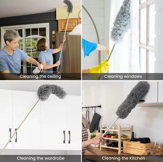 Microfiber Duster with Extension Pole – Ceiling Fan & High Ceiling Cleaner