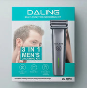 DALING DL-9218 3-in-1 Men's Grooming Kit – Rechargeable Hair Clipper, Shaver & Beard Trimmer