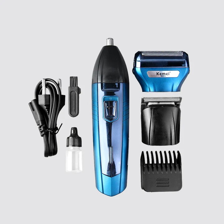 Kemei KM-6330 3-in-1 Grooming Kit – Shaver, Epilator & Nose Trimmer