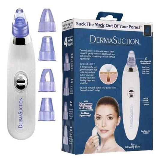 DermaSuction Blackhead Remover – 4 Suction Heads Pore Vacuum Extractor
