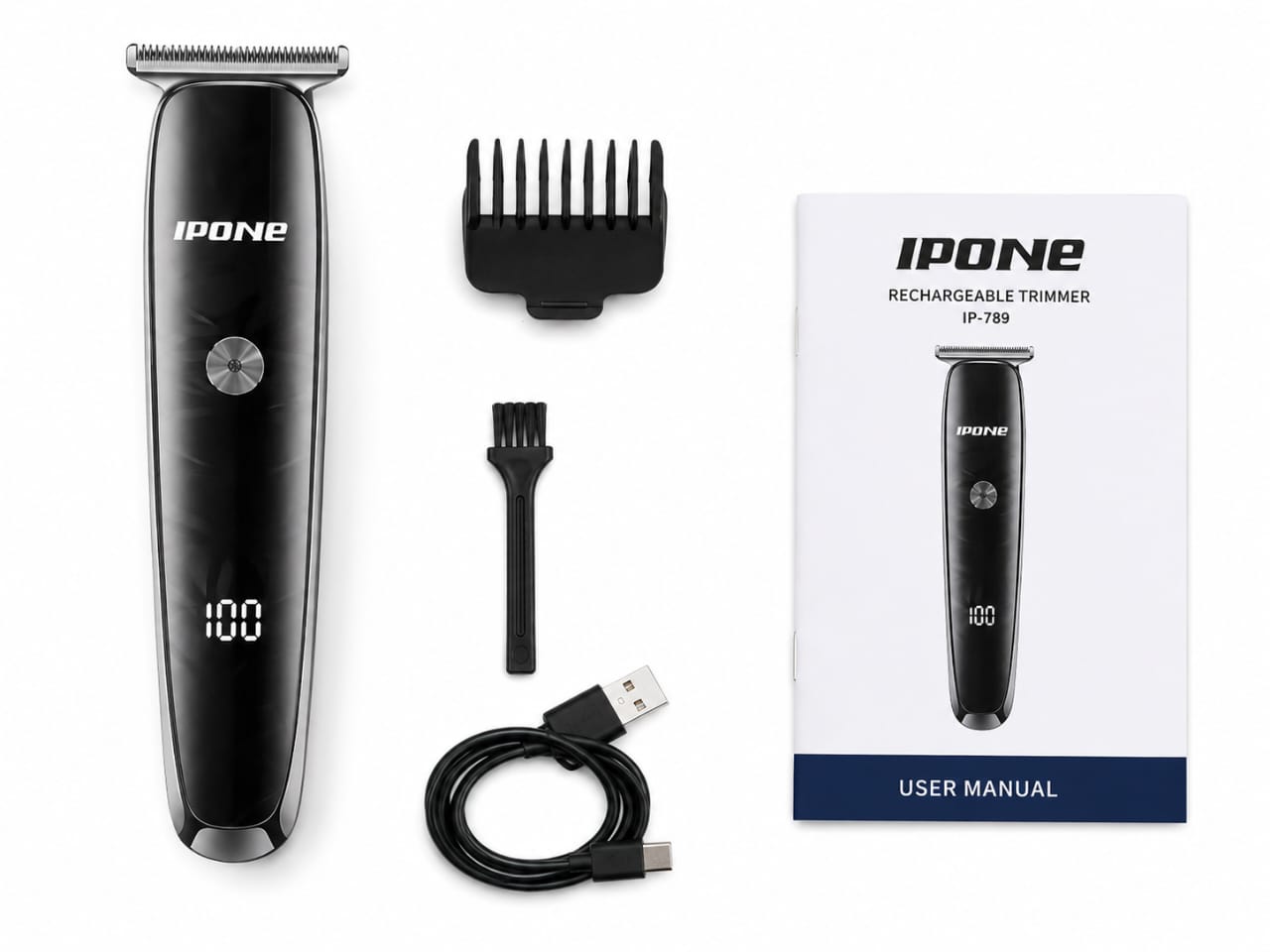 IPONE IP-789 Soft Touch Professional Rechargeable Hair Trimmer