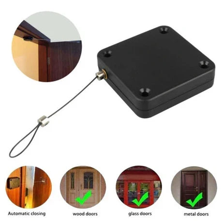 Automatic Door Closer – Punch-Free Stainless Steel Self-Closing Door Closer for All Doors