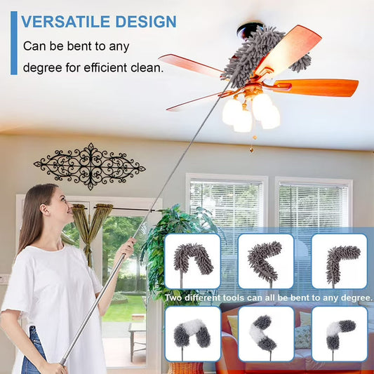 Microfiber Duster with Extension Pole – Ceiling Fan & High Ceiling Cleaner