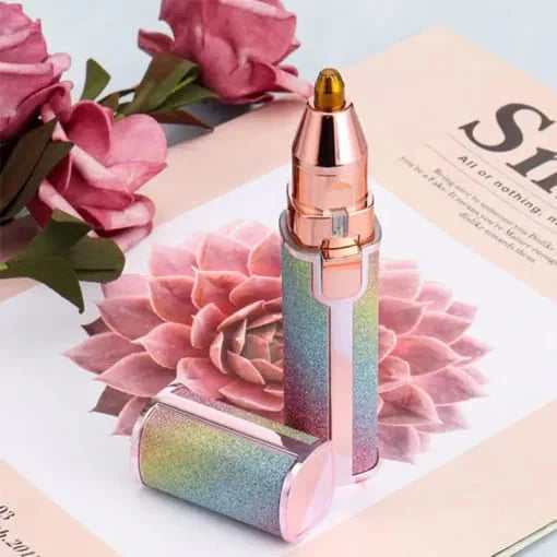 2-in-1 Rechargeable Eyebrow & Facial Hair Remover – Painless Flawless Trimmer for Women