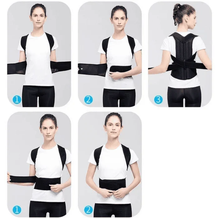 Body Posture Corrector Belt – Adjustable Shoulder & Back Support Brace for Men & Women
