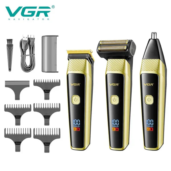 VGR VL-366 Professional 3-in-1 Grooming Kit for Men | 90 Min Runtime